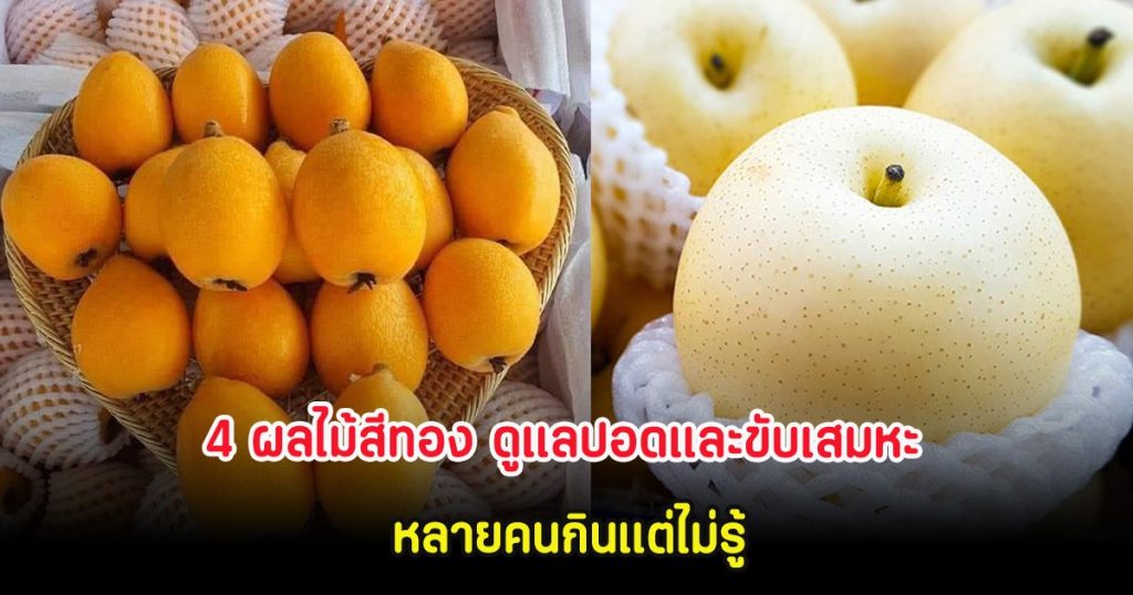 4 ผลไม้สีทอง ดูแลปอดและขับเสมหะ หลายคนกินแต่ไม่รู้