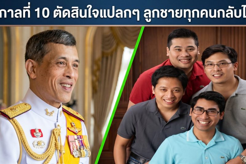 รัชกาลที่ 10 ตัดสินใจแปลกๆ ลูกชายทุกคนกลับ